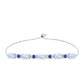 Pulseira de Prata com Safira Azul Australiana e Pedra da Lua Arco-íris  Contraste: Cabeca de Veado (800)