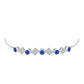 Pulseira de Prata com Safira Azul Australiana e Topázio Branco  Contraste: Cabeca de Veado (800)
