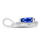Pendente de Prata com Safira Azul Australiana e Topázio Branco
