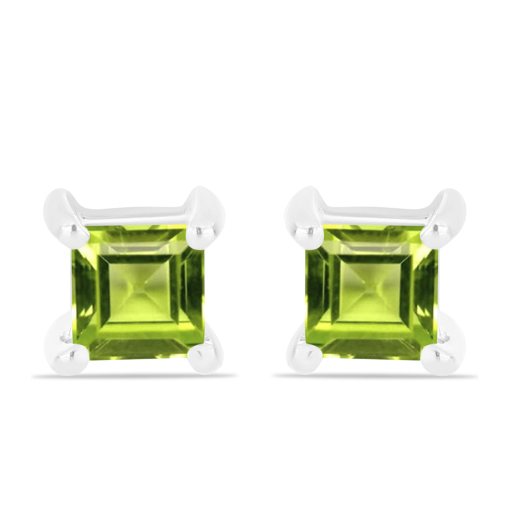 Brincos de Prata com Peridoto de Changbai