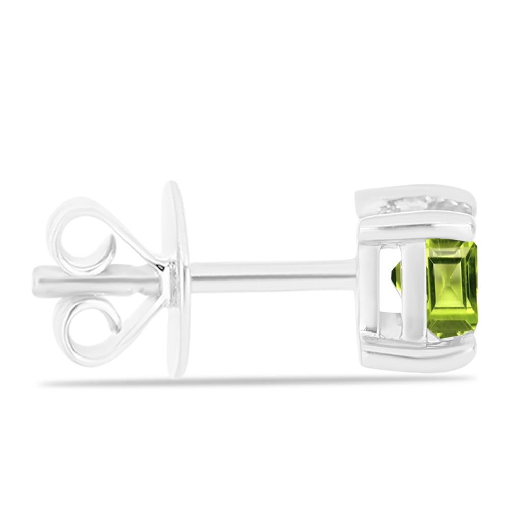 Brincos de Prata com Peridoto de Changbai