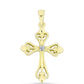 Cruz Pendente de Prata com Banho de Ouro com Diamante Branco