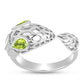 Anel de Prata com Peridoto de Changbai  Contraste: Cabeca de Veado (800)