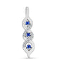 Pendente de Prata com Safira Azul Australiana e Topázio Branco