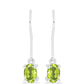 Brincos de Prata com Peridoto de Changbai
