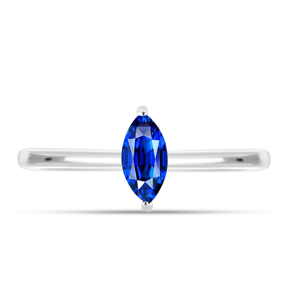 Anel de Prata com Safira Azul Australiana