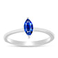 Anel de Prata com Safira Azul Australiana