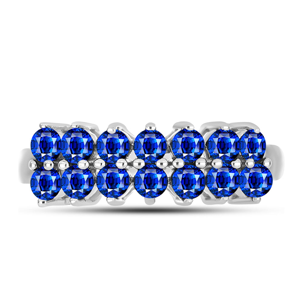 Anel de Prata com Safira Azul Australiana 1 