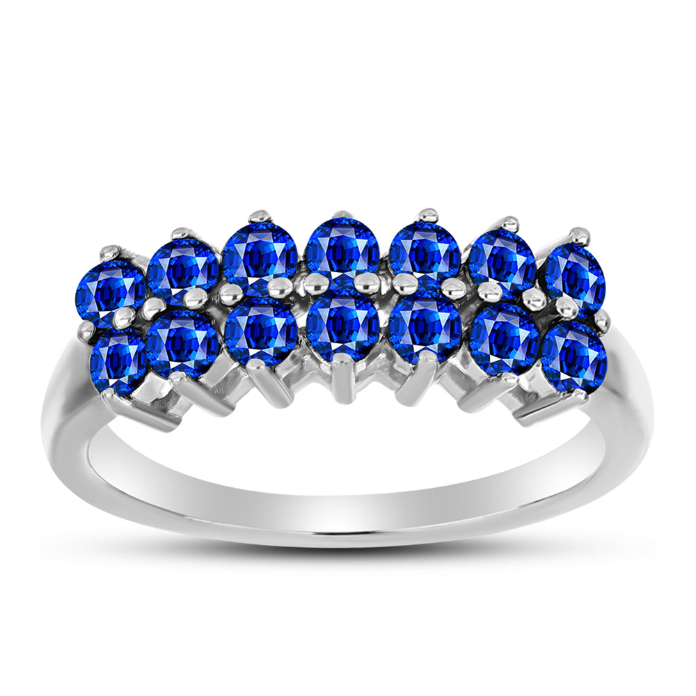 Anel de Prata com Safira Azul Australiana