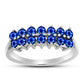 Anel de Prata com Safira Azul Australiana
