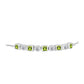 Pulseira de Prata com Peridoto de Changbai e Topázio Branco  Contraste: Cabeca de Veado (800)