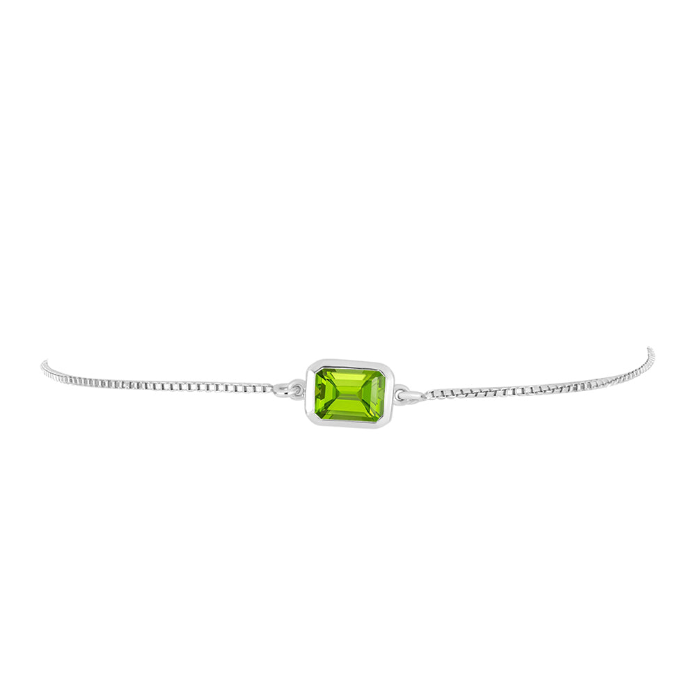 Pulseira de Prata com Peridoto de Changbai 2 