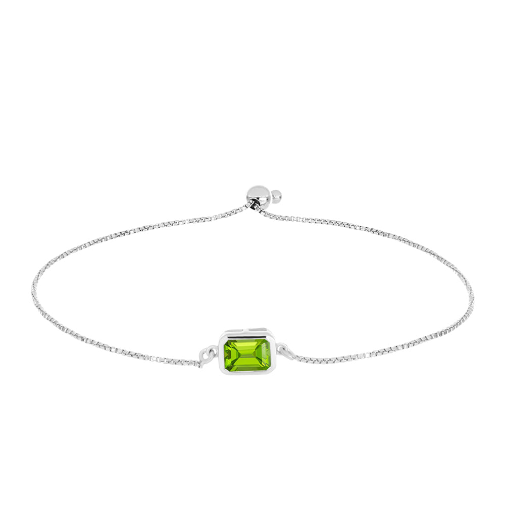 Pulseira de Prata com Peridoto de Changbai 1 