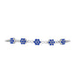 Pulseira de Prata com Safira Azul Australiana  Contraste: Cabeca de Veado (800)
