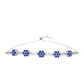 Pulseira de Prata com Safira Azul Australiana  Contraste: Cabeca de Veado (800)