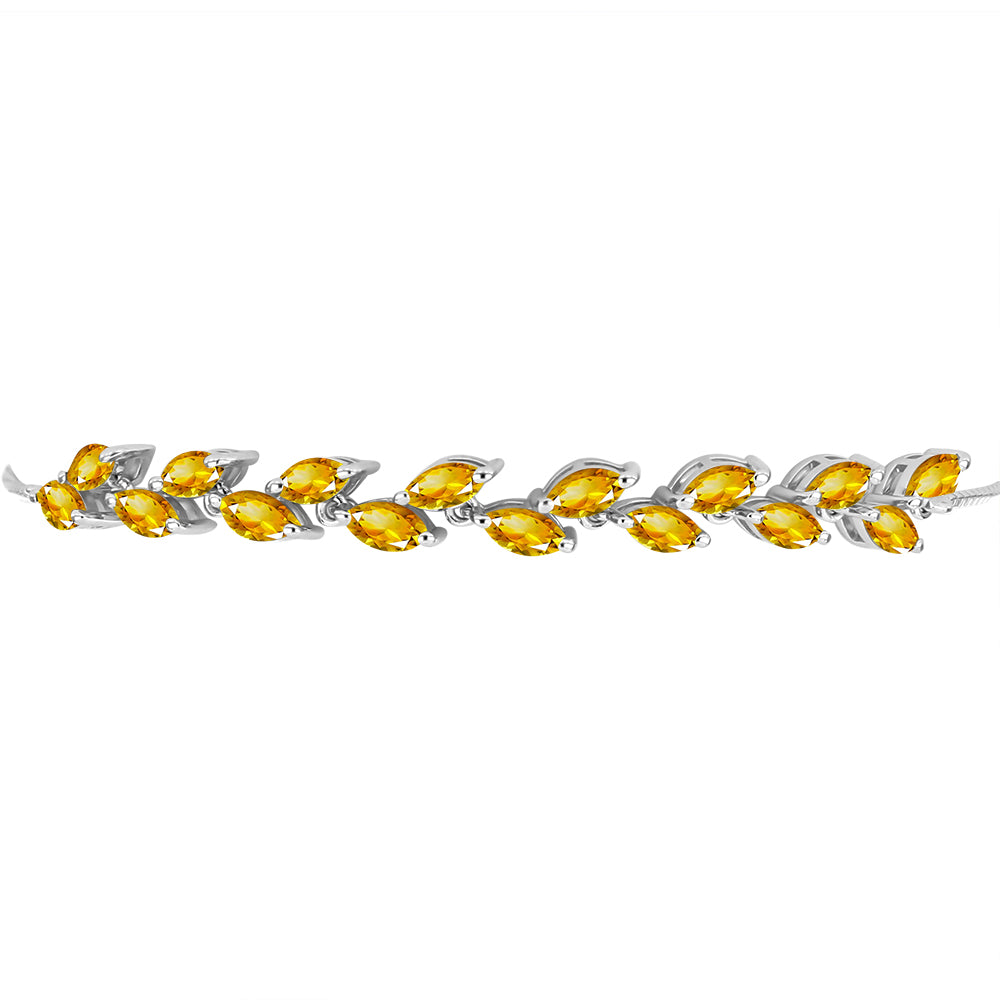 Pulseira de Prata com Citrino de Ural  Contraste: Cabeca de Veado (800) 2 