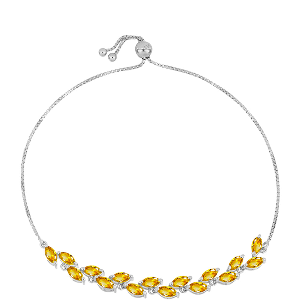 Pulseira de Prata com Citrino de Ural  Contraste: Cabeca de Veado (800)