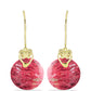 Brincos de Prata com Banho de Ouro com Thulite