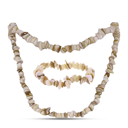 Conjunto com Mãe de Pérola ( Colar+Pulseira )