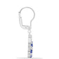 Brincos de Prata com Tanzanite AAA e Topázio Branco