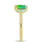 Anel de Prata com Banho de Ouro com Opala Verde do Etíope Lega Dembi