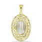 Pendente de Prata com Banho de Ouro com Mãe de Pérola  Contraste: Cabeca de Veado (800)