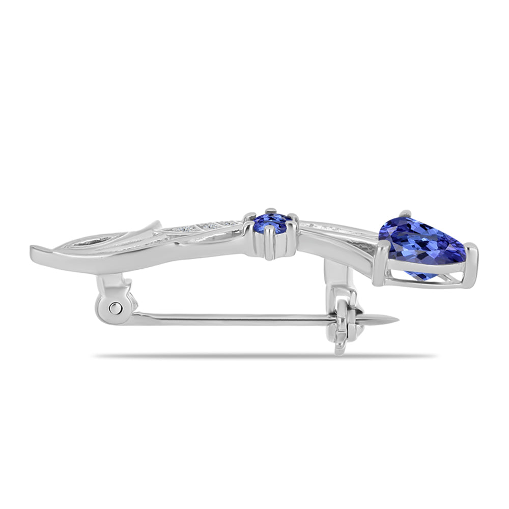 Alfinete de Prata com Tanzanite AAA 2 