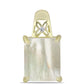 Pendente de Prata com Banho de Ouro com Mãe de Pérola e Topázio Branco