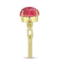 Anel de Prata com Banho de Ouro com Thulite
