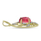 Pendente de Prata com Banho de Ouro com Thulite e Topázio Branco