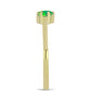 Anel de Prata com Banho de Ouro com Opala Verde do Etíope Lega Dembi