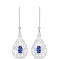 Brincos de Prata com Tanzanite AAA