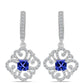 Brincos de Prata com Tanzanite AAA e Topázio Branco