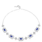 Pulseira de Prata com Tanzanite AAA e Topázio Branco  Contraste: Cabeca de Veado (800)