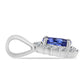 Pendente de Prata com Tanzanite AAA e Topázio Branco