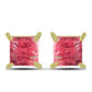 Brincos de Prata com Banho de Ouro com Thulite