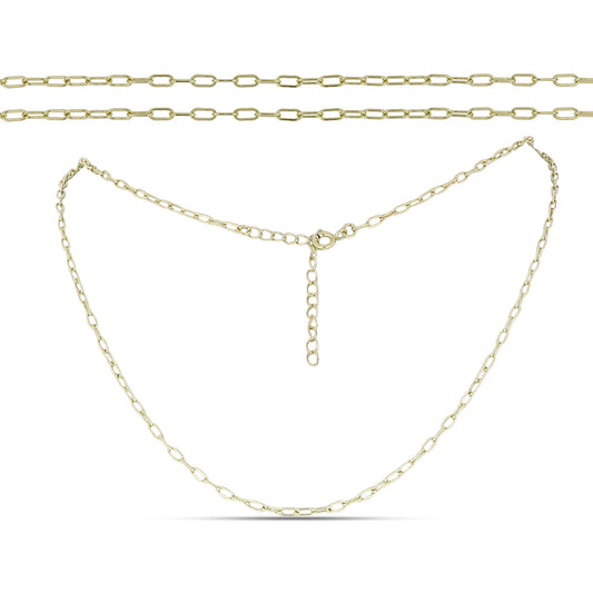 Corrente de Prata com Banho de Ouro  Contraste: Cabeca de Veado (800)
