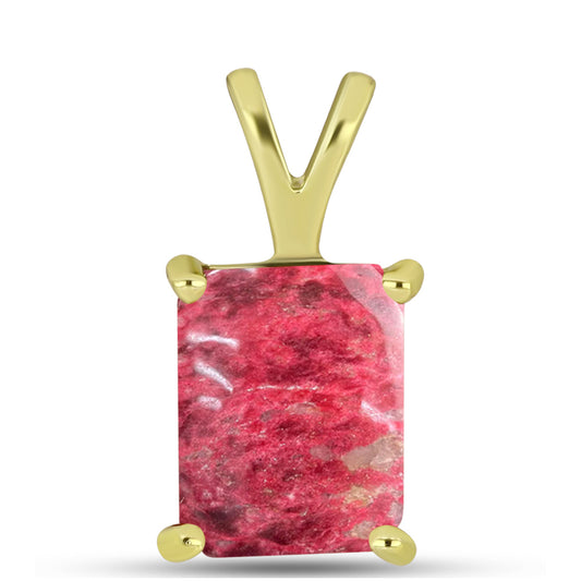 Pendente de Prata com Banho de Ouro com Thulite