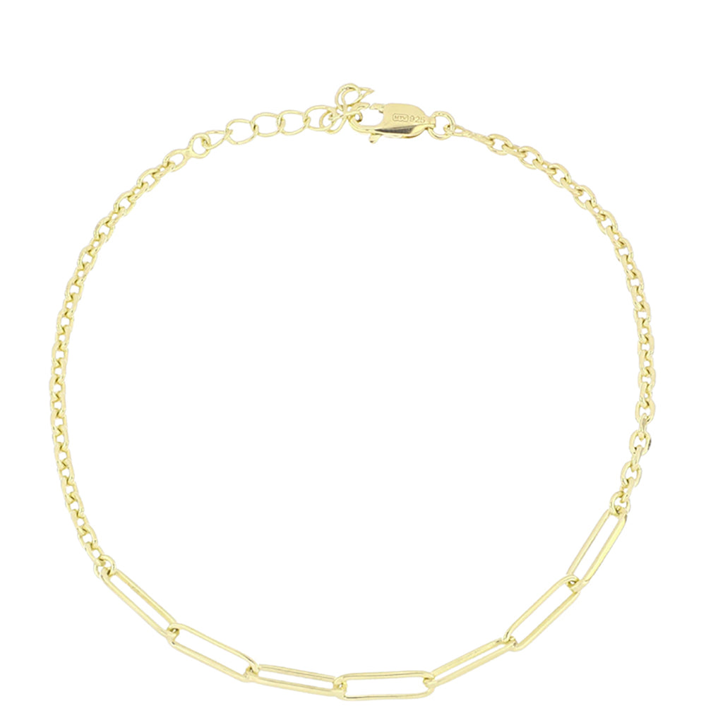 Conjunto de Prata com Banho de Ouro ( Colar+Pulseira )  Contraste: Cabeca de Veado (800) 2 