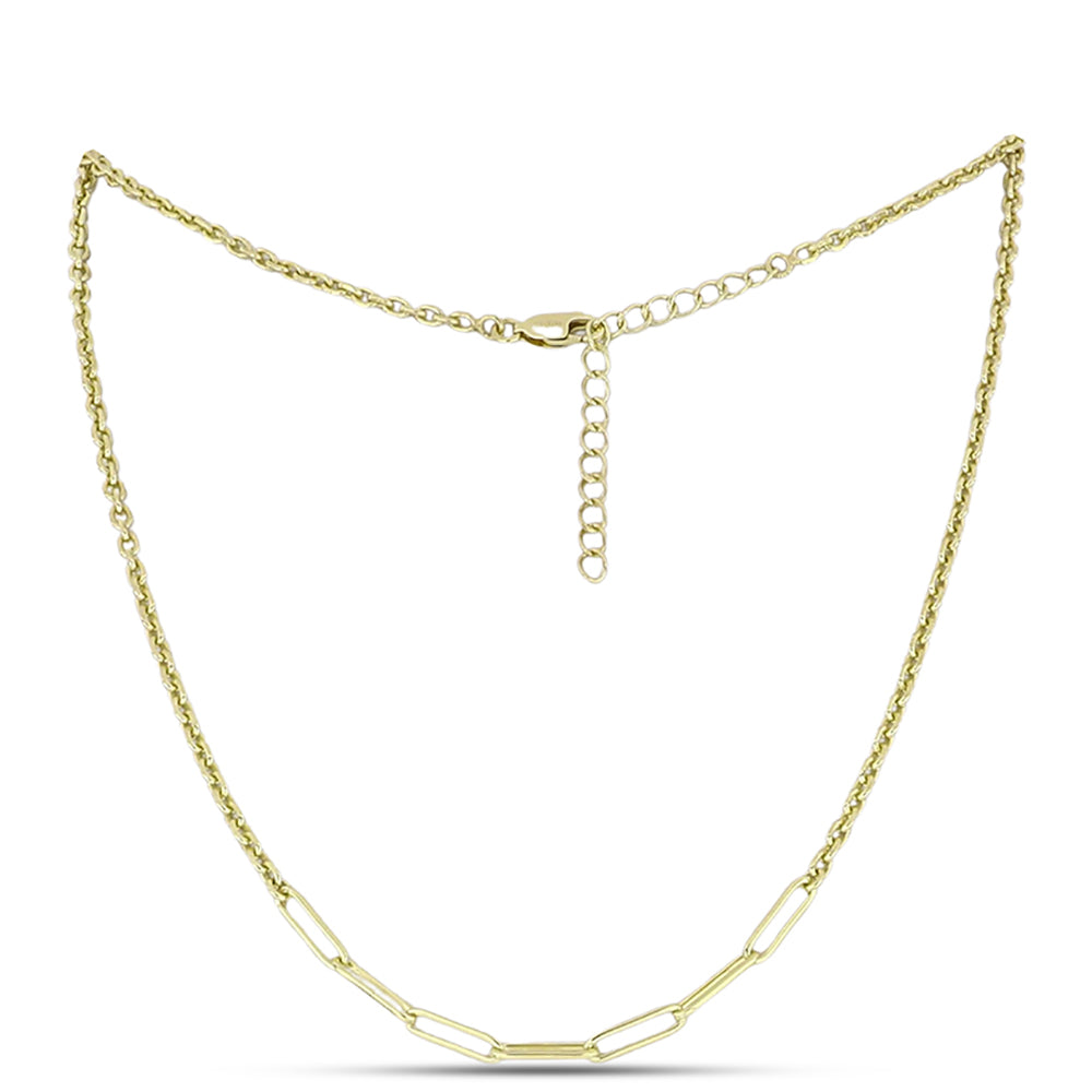 Conjunto de Prata com Banho de Ouro ( Colar+Pulseira )  Contraste: Cabeca de Veado (800)