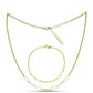 Conjunto de Prata com Banho de Ouro ( Colar+Pulseira )  Contraste: Cabeca de Veado (800)