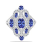 Anel de Prata com Tanzanite AAA  Contraste: Cabeca de Veado (800)