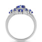 Anel de Prata com Tanzanite AAA  Contraste: Cabeca de Veado (800)