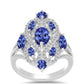 Anel de Prata com Tanzanite AAA  Contraste: Cabeca de Veado (800)
