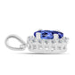 Pendente de Prata com Tanzanite AAA e Topázio Branco