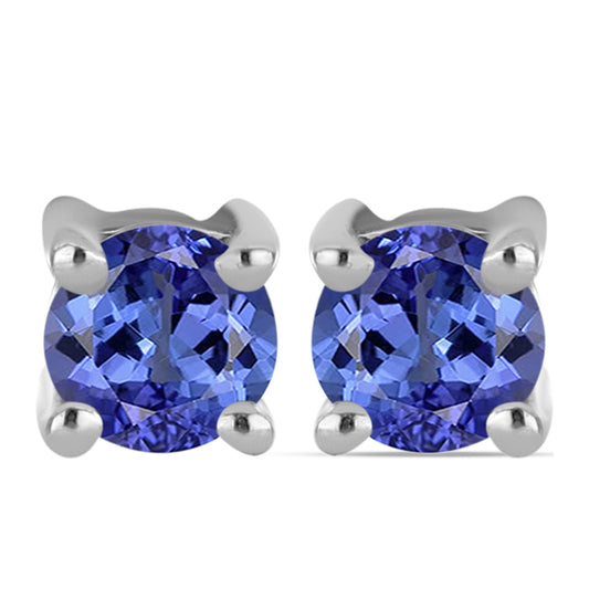 Brincos de Prata com Tanzanite AAA