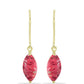 Brincos de Prata com Banho de Ouro com Thulite