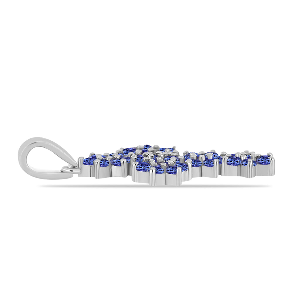 Cruz Pendente de Prata com Tanzanite AAA 2 