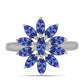 Anel de Prata com Tanzanite AAA  Contraste: Cabeca de Veado (800)