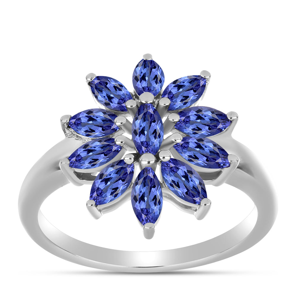 Anel de Prata com Tanzanite AAA  Contraste: Cabeca de Veado (800) 3 